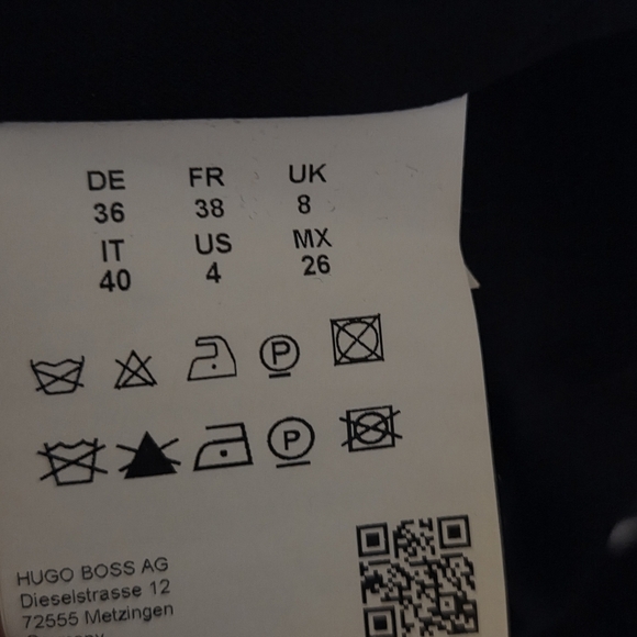 Hugo Boss Women's Floral Print Black And White Long Button Down Blazer Size 4 - Picture 10 of 11